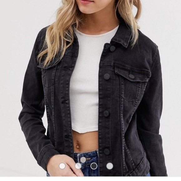 noisy may black denim jacket